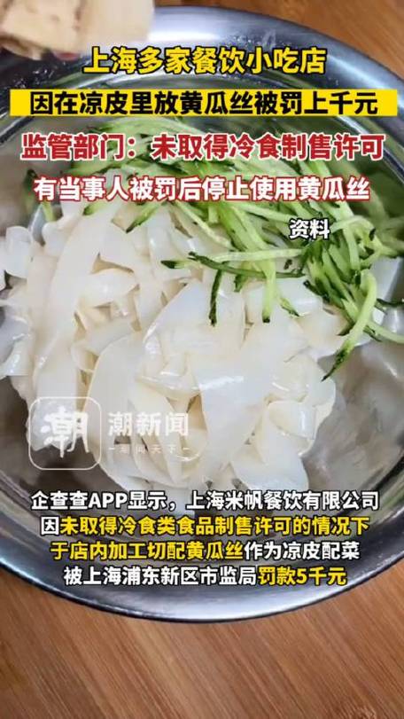 多家饭店因在凉皮内放黄瓜丝被罚-多家饭店因在凉皮内放黄瓜丝被罚了