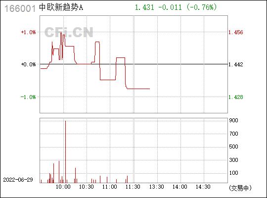 中欧新趋势-中欧新趋势基金净值166001